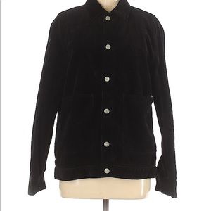 Weekday Black Button Down Collar Jacket Medium